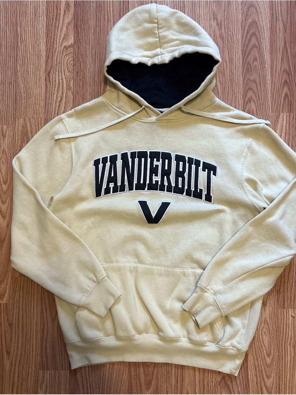 Colosseum Vanderbilt Cream Hoodie with Black Logo